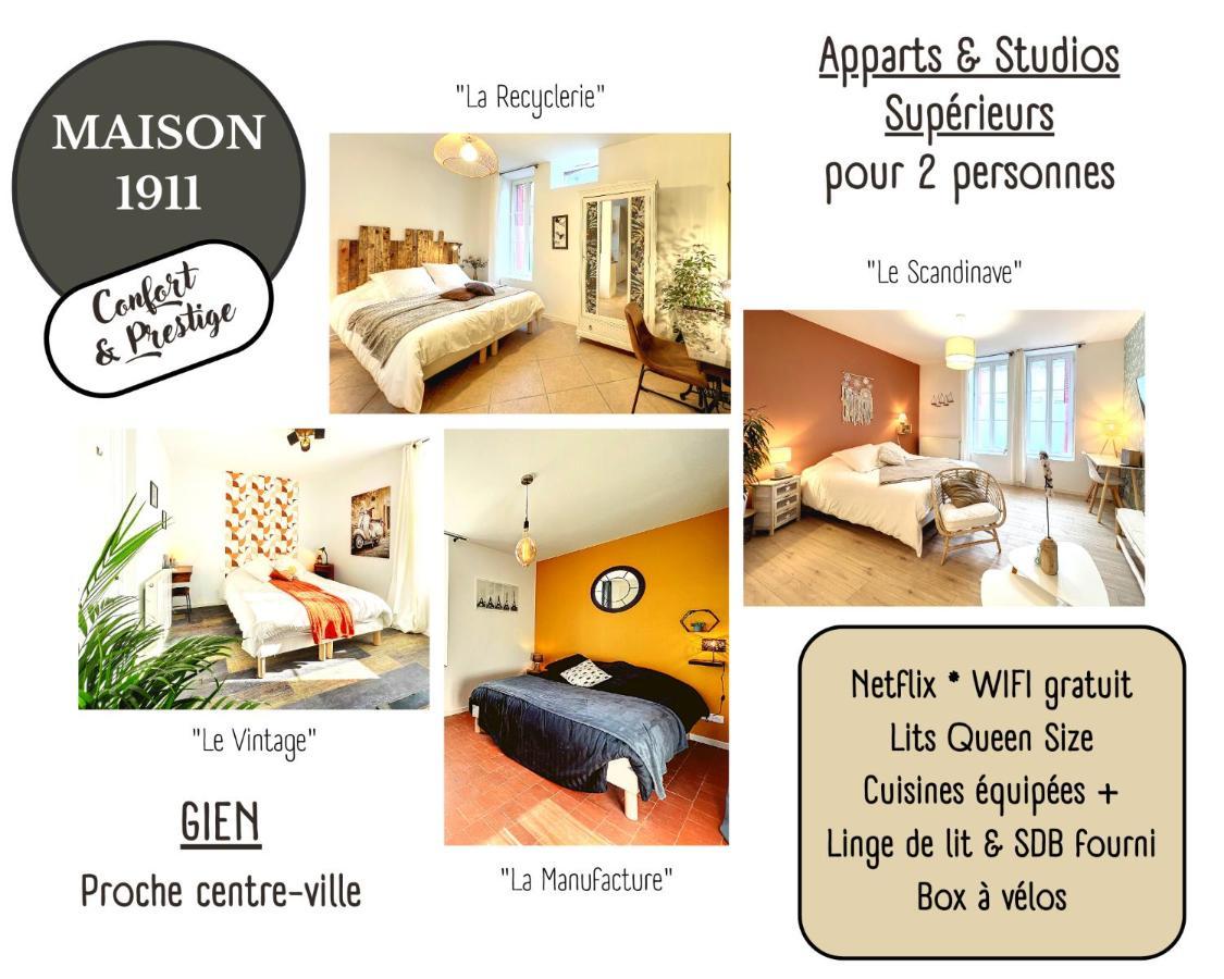 Appart Le Scandinave - Maison 1911 - Confort & Prestige Gien Luaran gambar